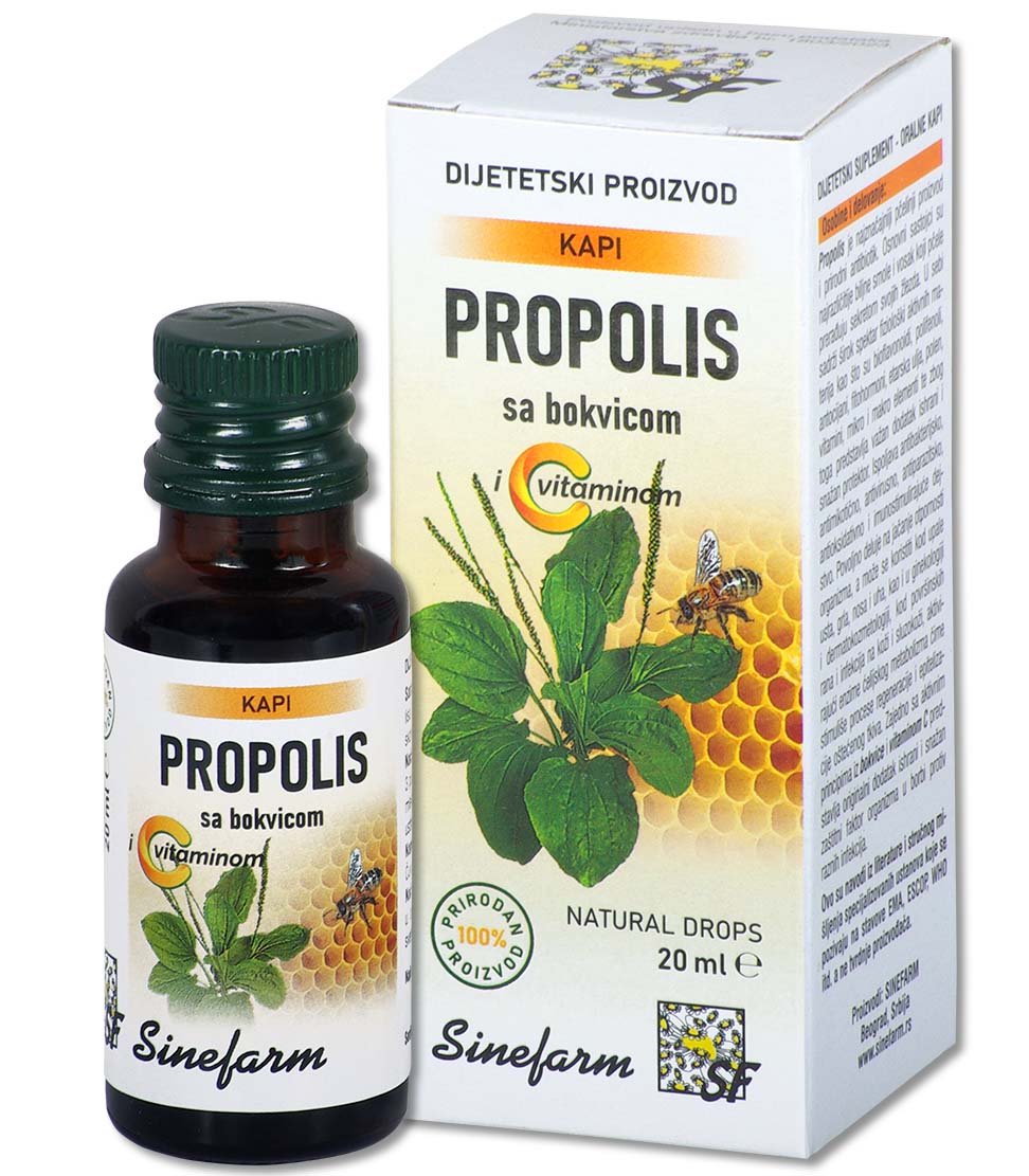 Propolis kapi sa bokvicom i C vitaminom<br>-20 ml-e