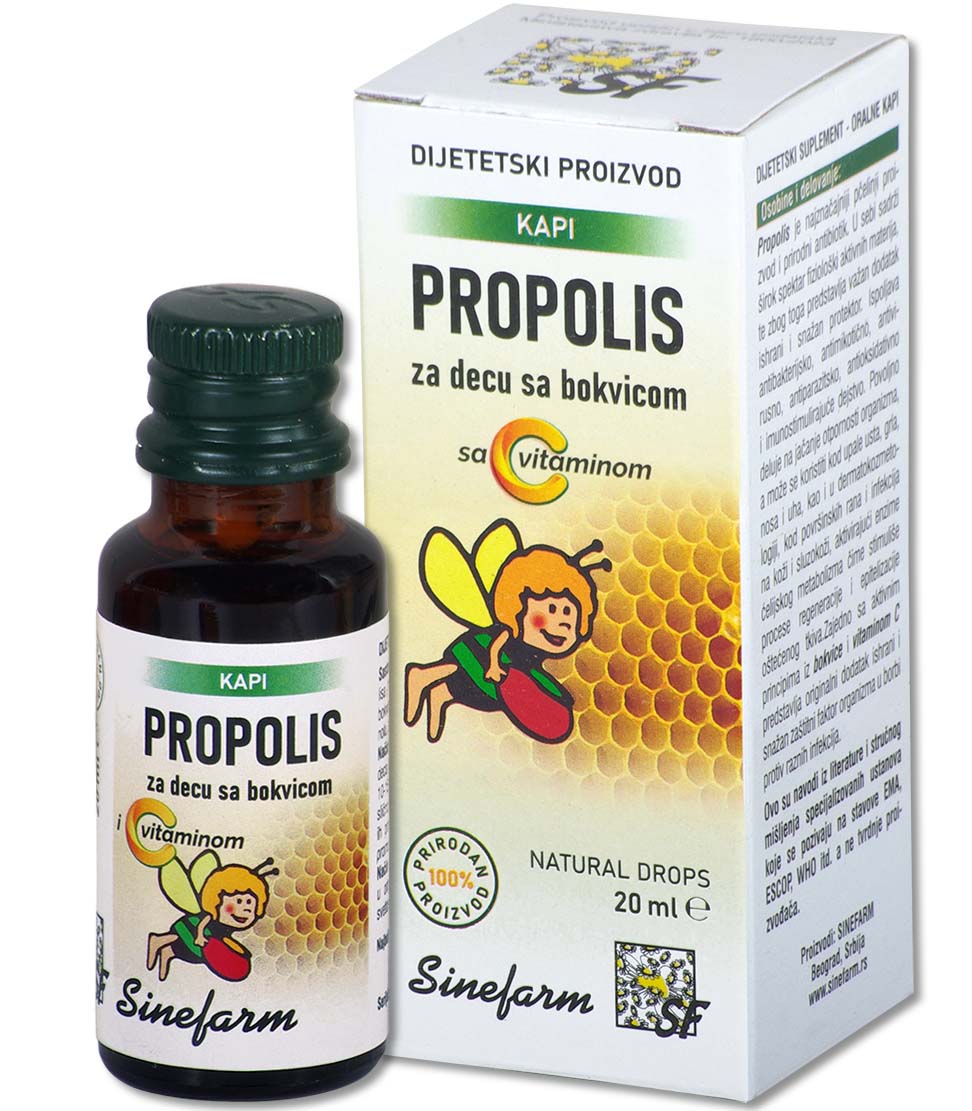 Propolis kapi za decu sa bokvicom <br>i C vitaminom-20 ml-e