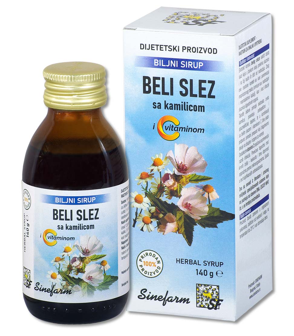 Sirup od belog sleza sa kamilicom <br>i C vitaminom-140 g-e