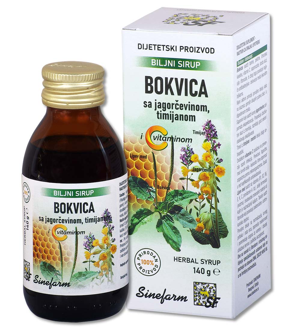 Sirup od bokvice sa timijanom, jagorčevinom <br>i C vitaminom-140 g-e